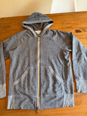 Rag & Bone Men’s XS Heather Blue/Gray Zip-Up Hoodie